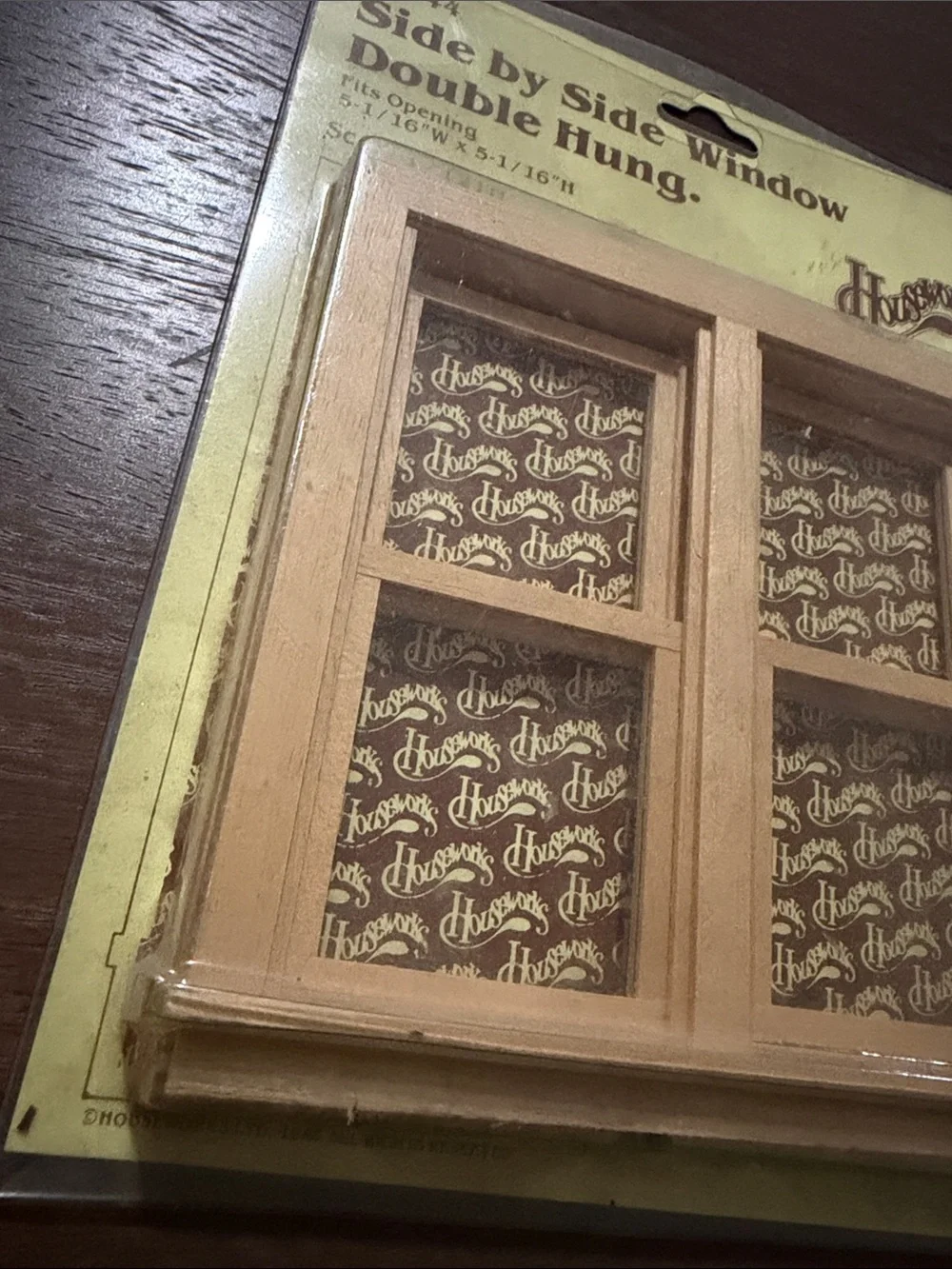 Hudson Jeans Side by Side Double Hung Window Wall Accent in Natural Wood